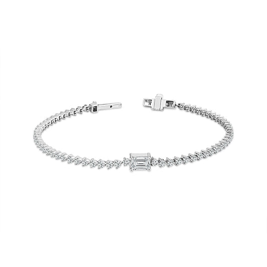 Diamond Bracelet 2.50 ct tw 14k White Gold