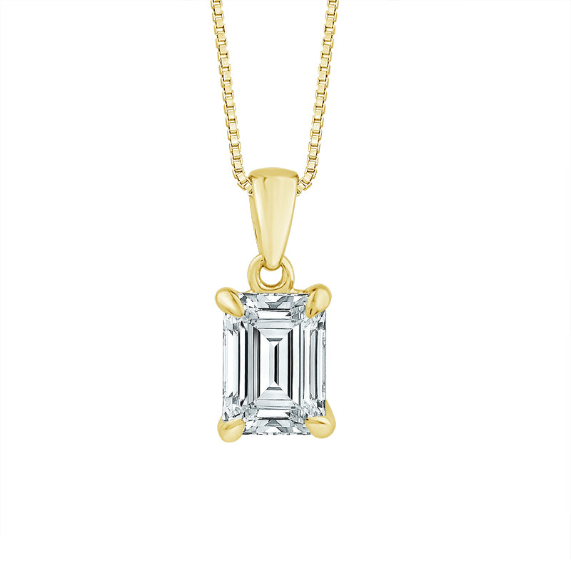 Diamond Solitaire Pendant 1 ct tw 14k Yellow Gold