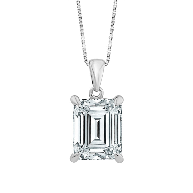 Diamond Solitaire Pendant 3 ct tw 14k Yellow Gold