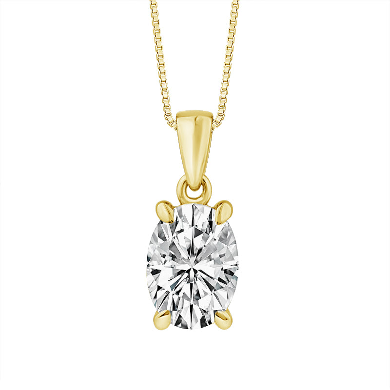 Diamond Solitaire Pendant 1 ct tw 14k Yellow Gold