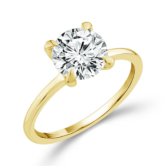 Diamond Solitaire Ring 2 ct tw 14k Yellow Gold