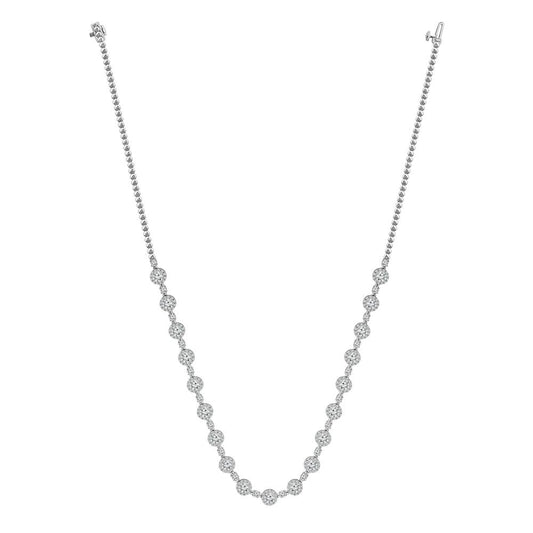 Diamond Fashion Necklace 13 ct tw 14k White Gold