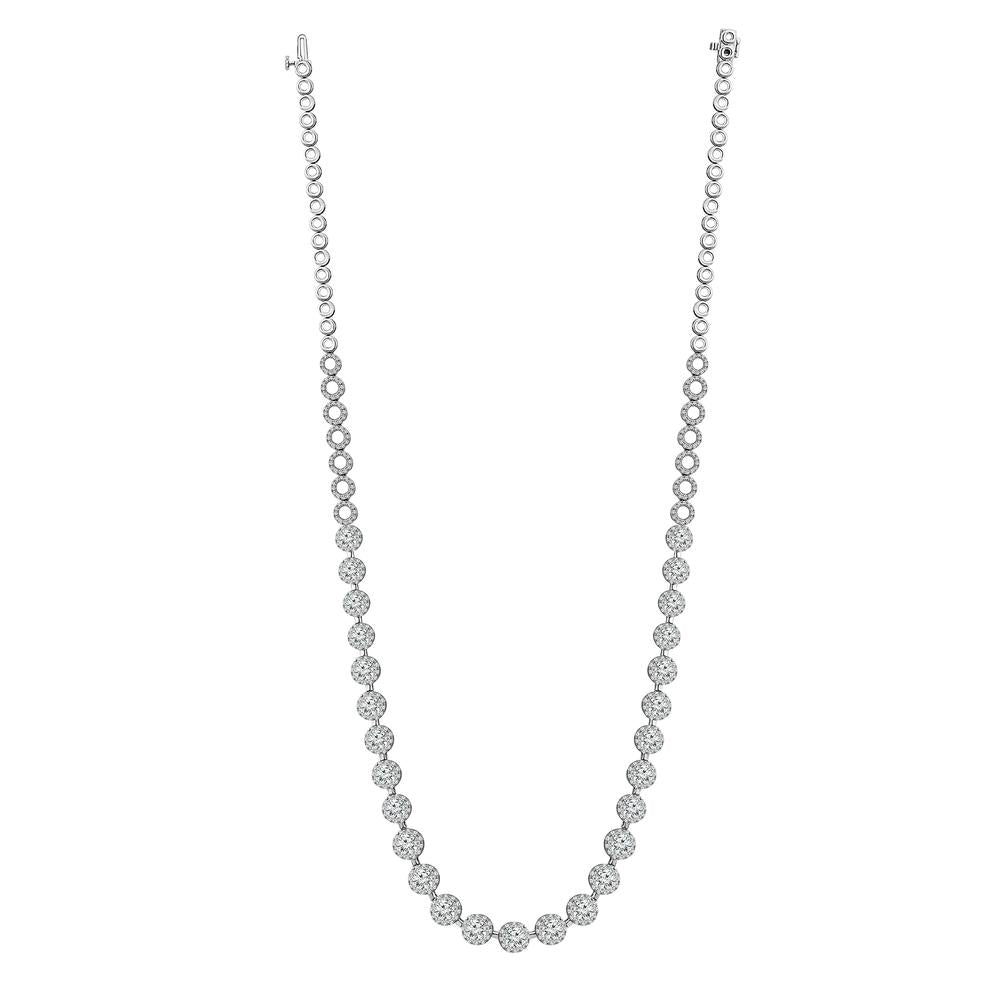 Diamond Fashion Necklace 15 ct tw 14k White Gold