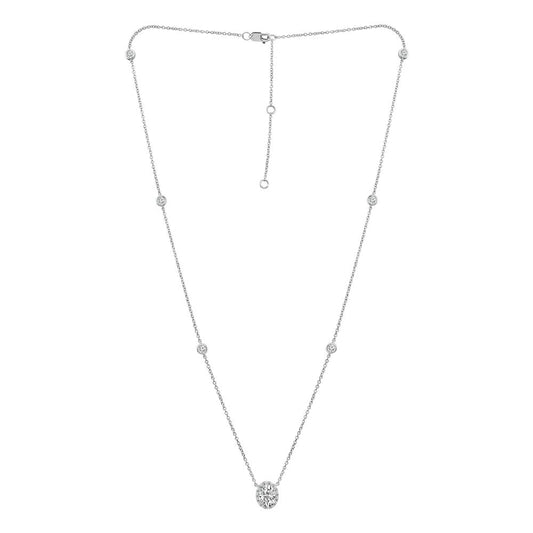 Diamond Fashion Necklace 1.60 ct tw 14k White Gold