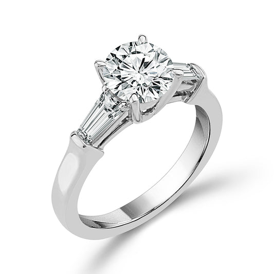 Diamond Bridal Ring 1 ct tw Center RD 14k White Gold