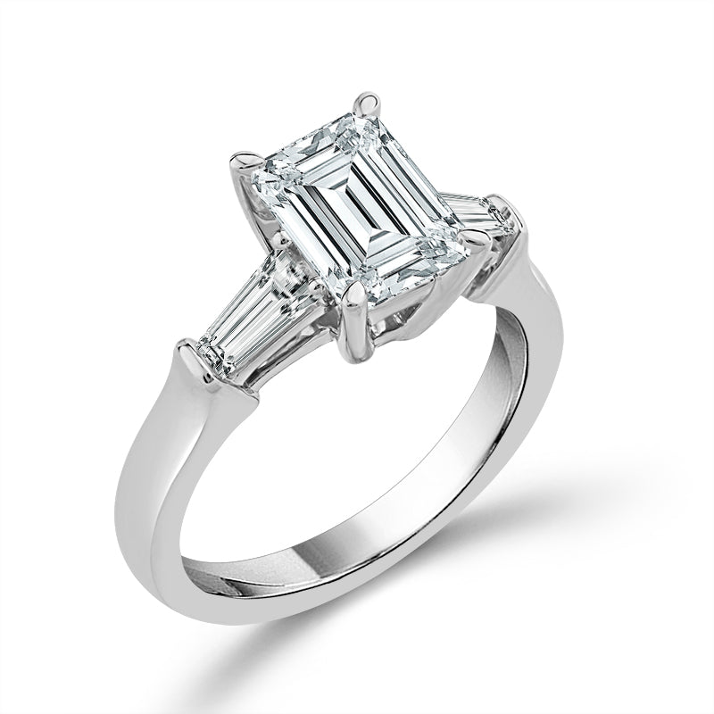 Diamond Bridal Ring 1 ct tw Center EM 14k White Gold