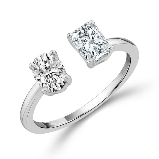 Diamond Engagement Ring 1.40 ct tw 14k White Gold