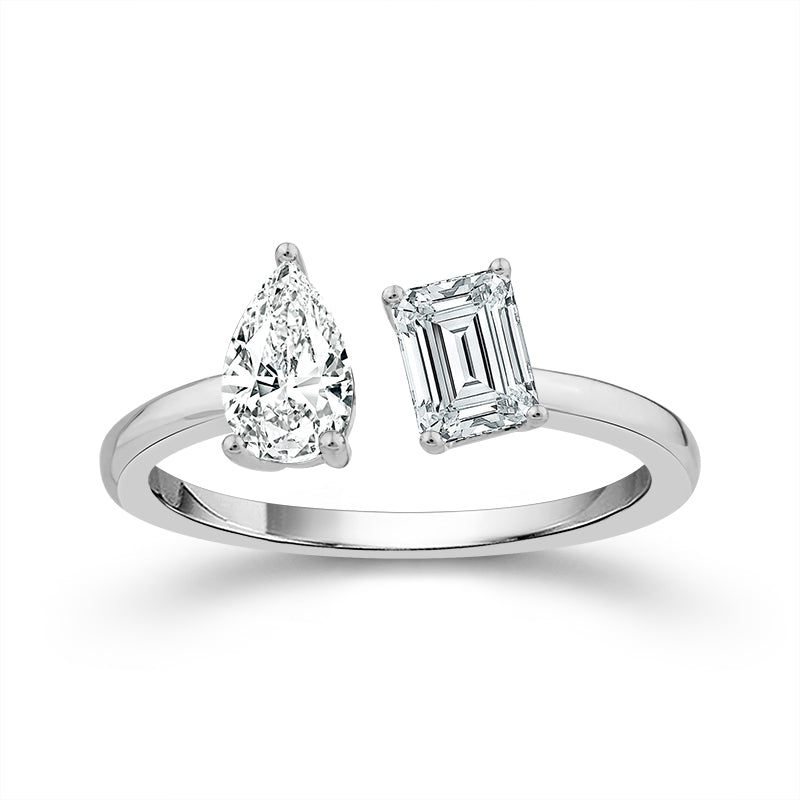 Diamond Engagement Ring 0.90 ct tw 14k White Gold