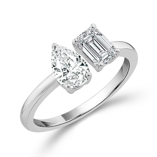 Diamond Engagement Ring 1.40 ct tw 14k White Gold