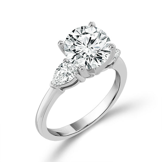 Diamond Bridal Ring 1 ct tw Center RD 14k White Gold