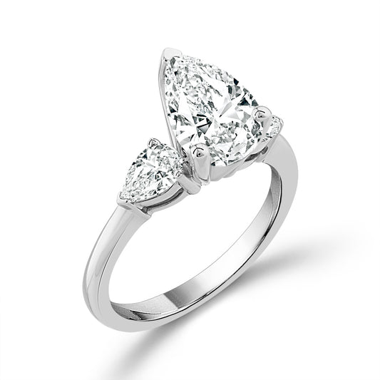 Diamond Bridal Ring 1 ct tw Center PE 14k White Gold