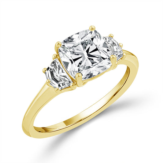 Diamond Bridal Ring 2 ct tw Center CU 14k Yellow Gold