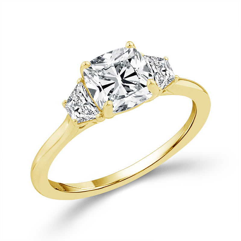 Diamond Bridal Ring 1 1/2 ct tw Center CU 14k Yellow Gold