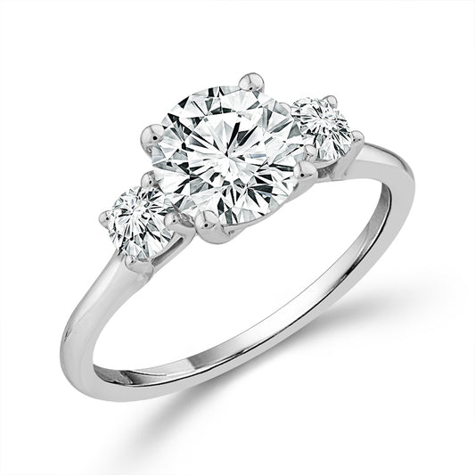 Diamond 3-Stone Ring 1.90 ct tw 14k White Gold