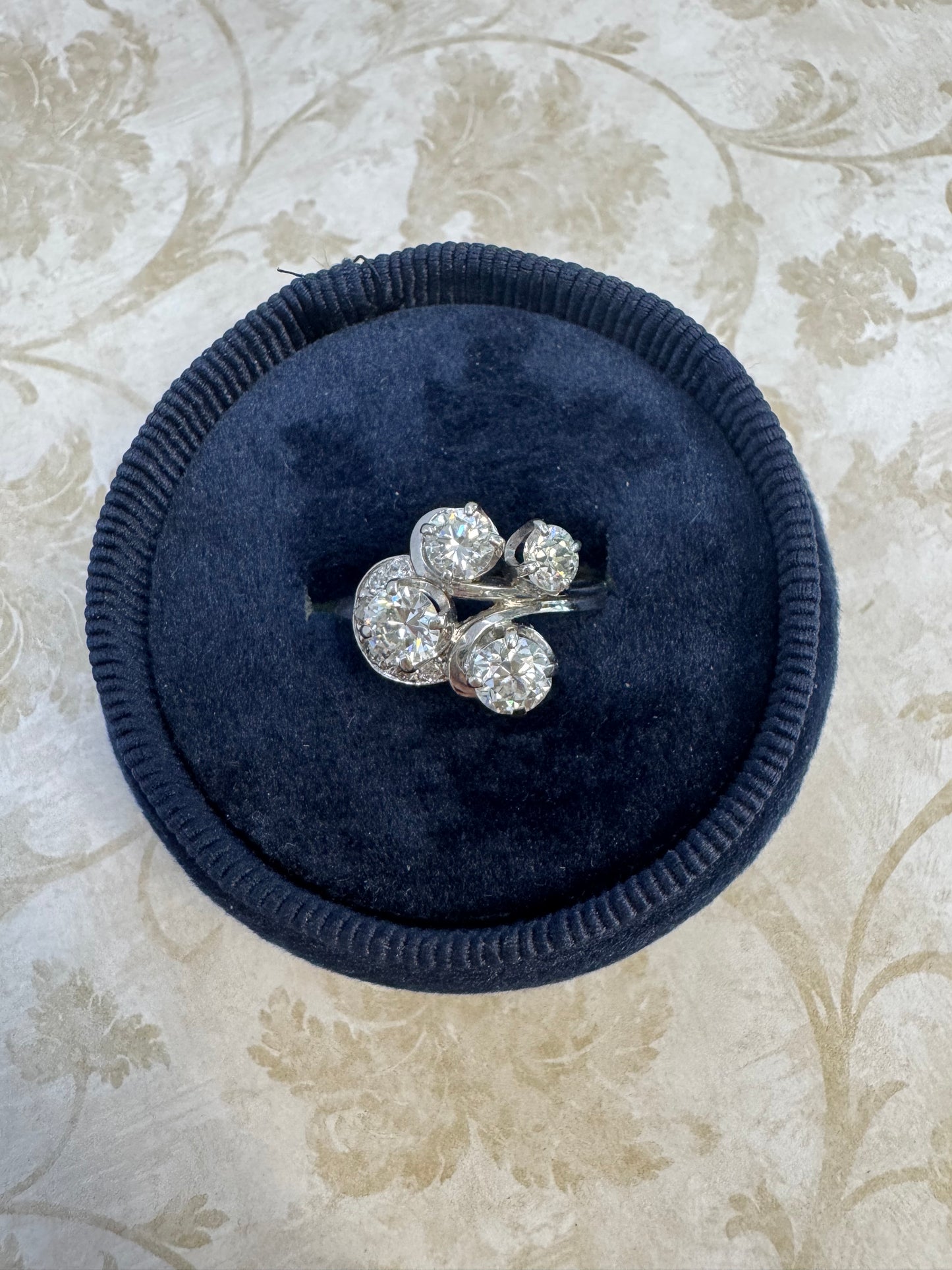 Diamond Cluster Flower Ring