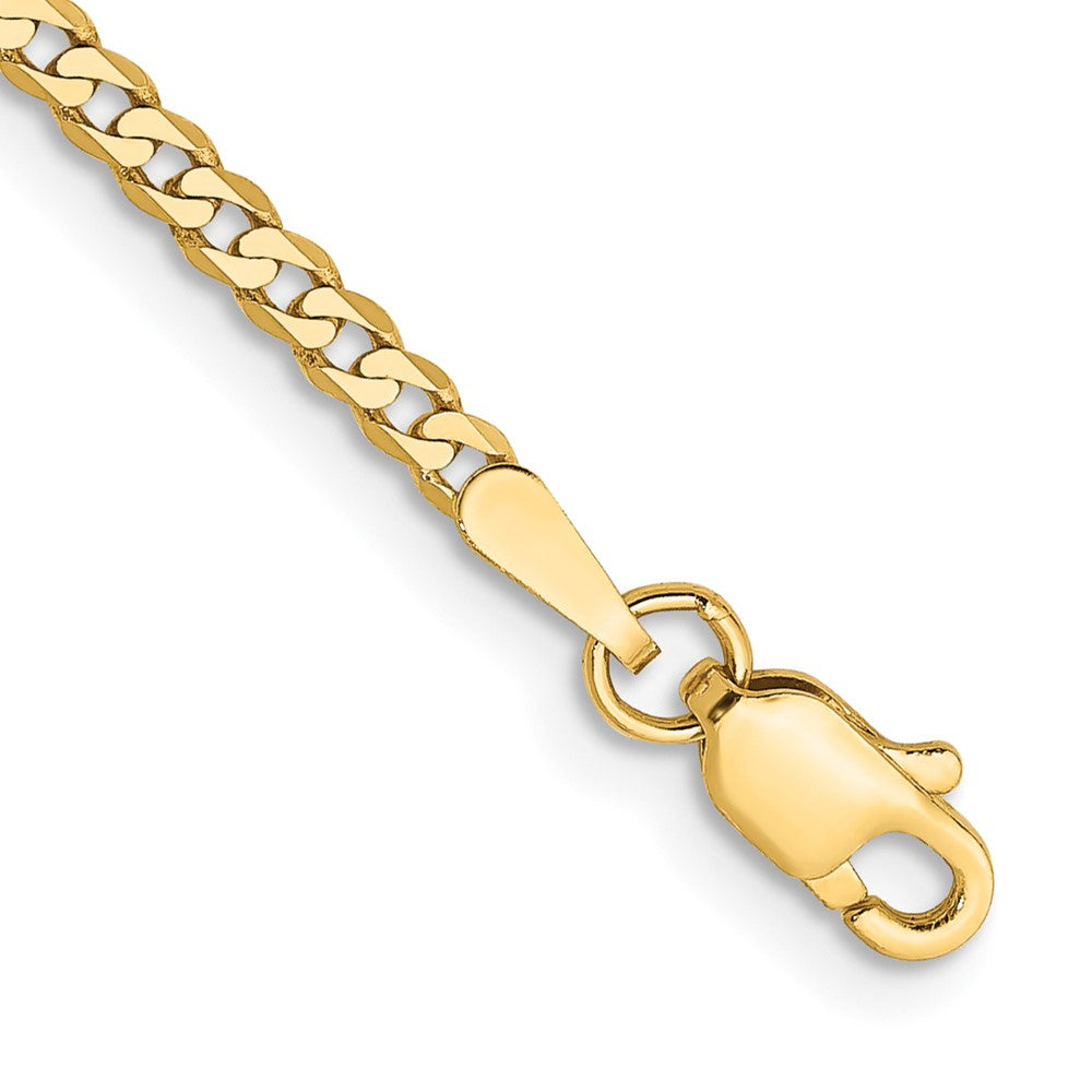 14k 2.2mm Flat Beveled Curb Chain