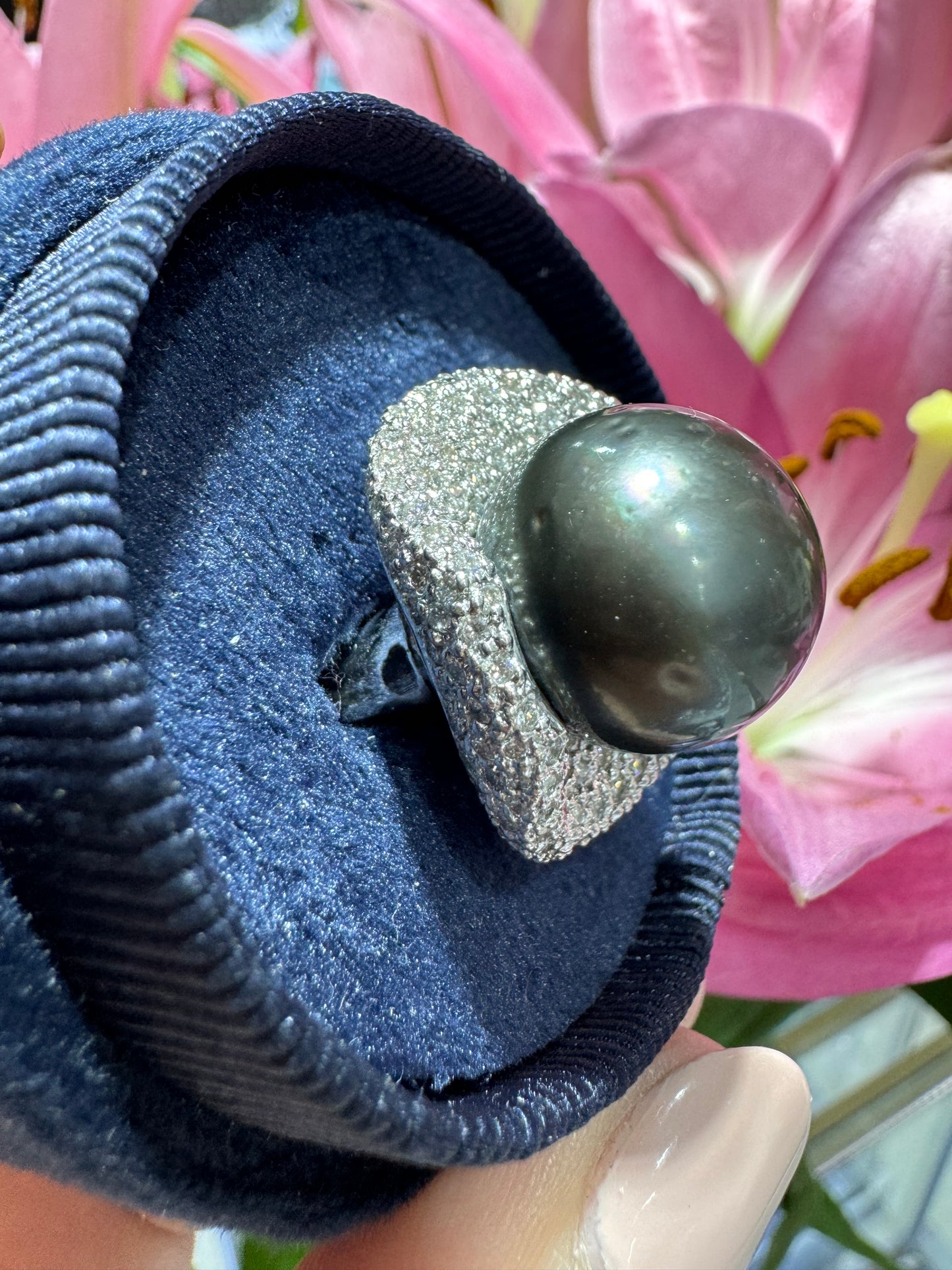 Black Tahitian Pearl Ring