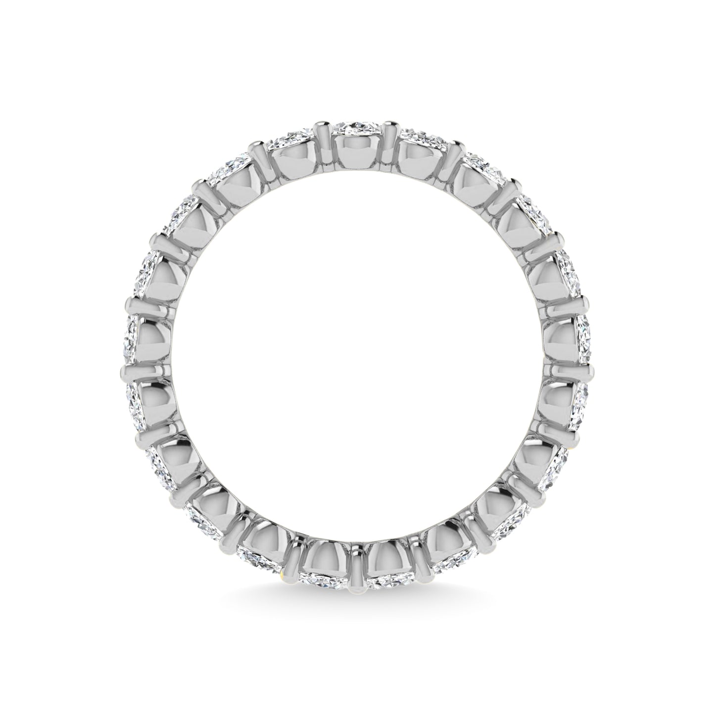 14K White Gold Diamond 3 1/6 Ct.Tw. Oval Shape Full Eternity Band