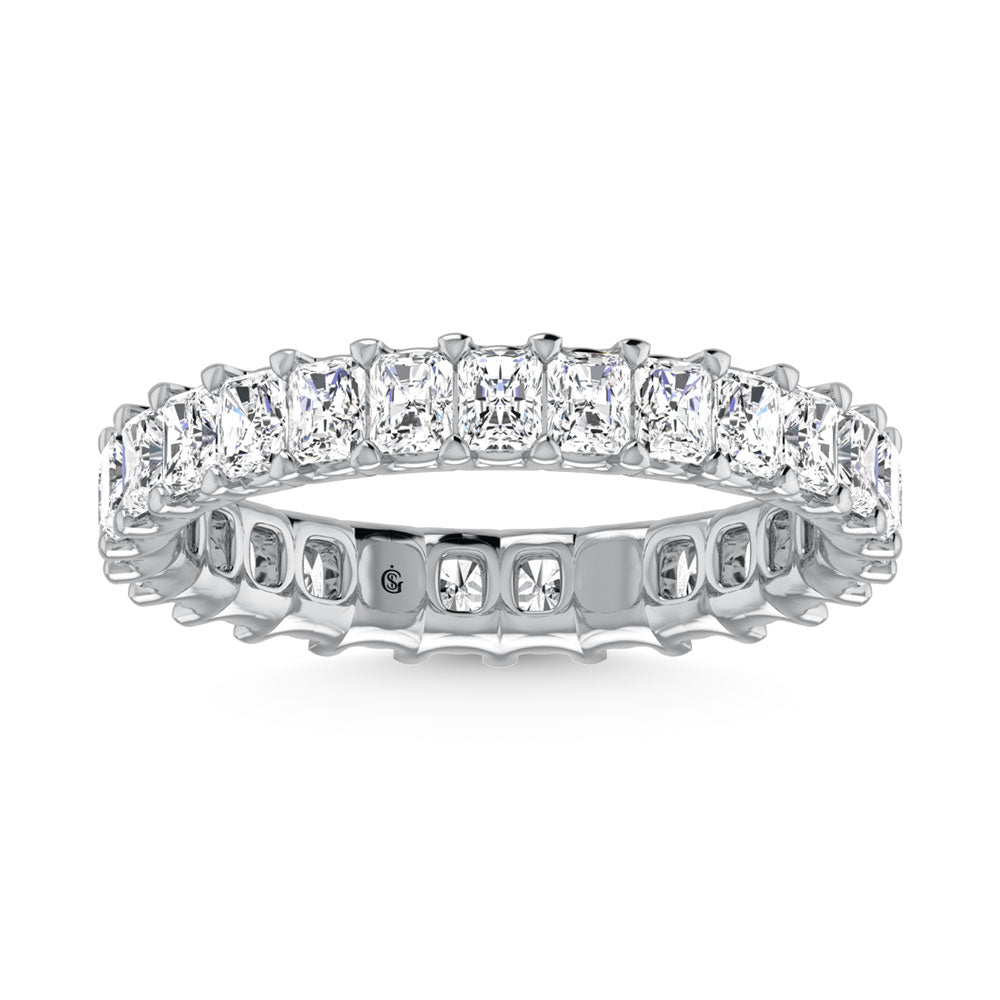 14K White Gold Diamond 2 3/4 Ct.Tw. Radiant Shape Full Eternity Band