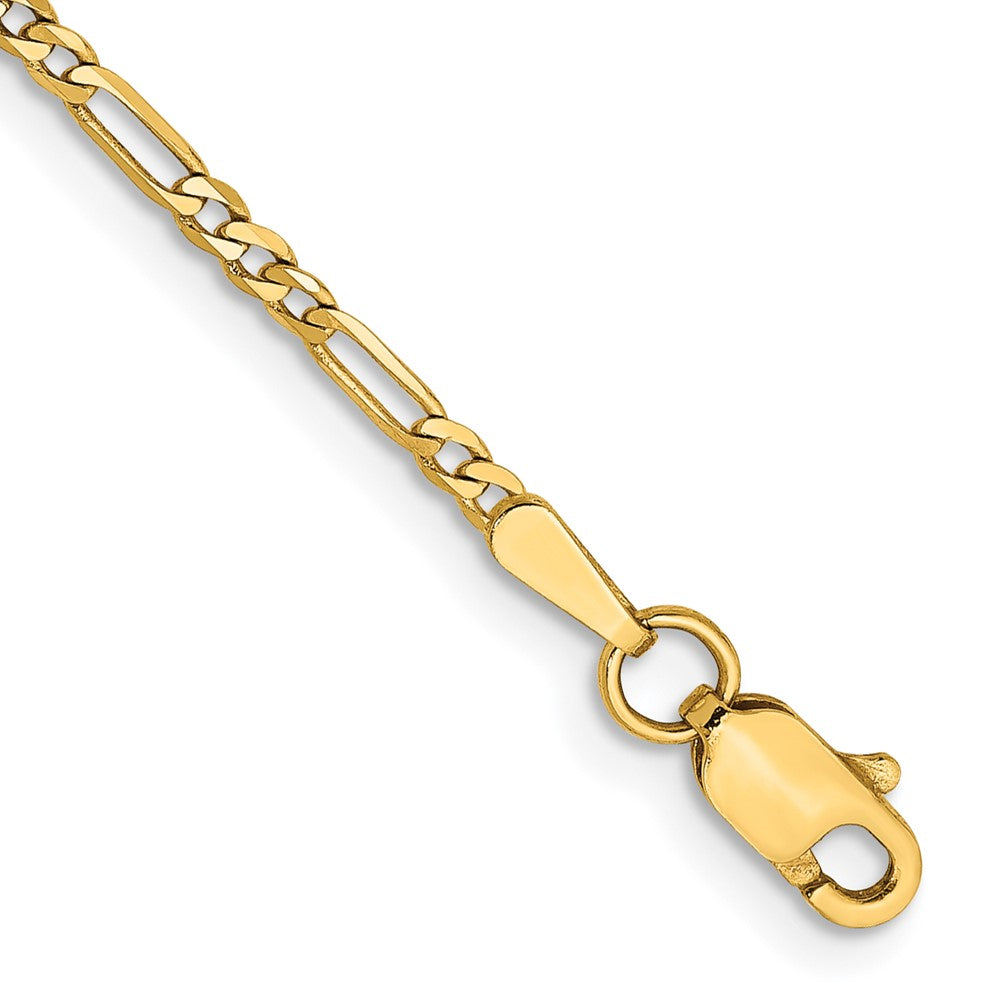 14k 1.8mm Flat Figaro Chain