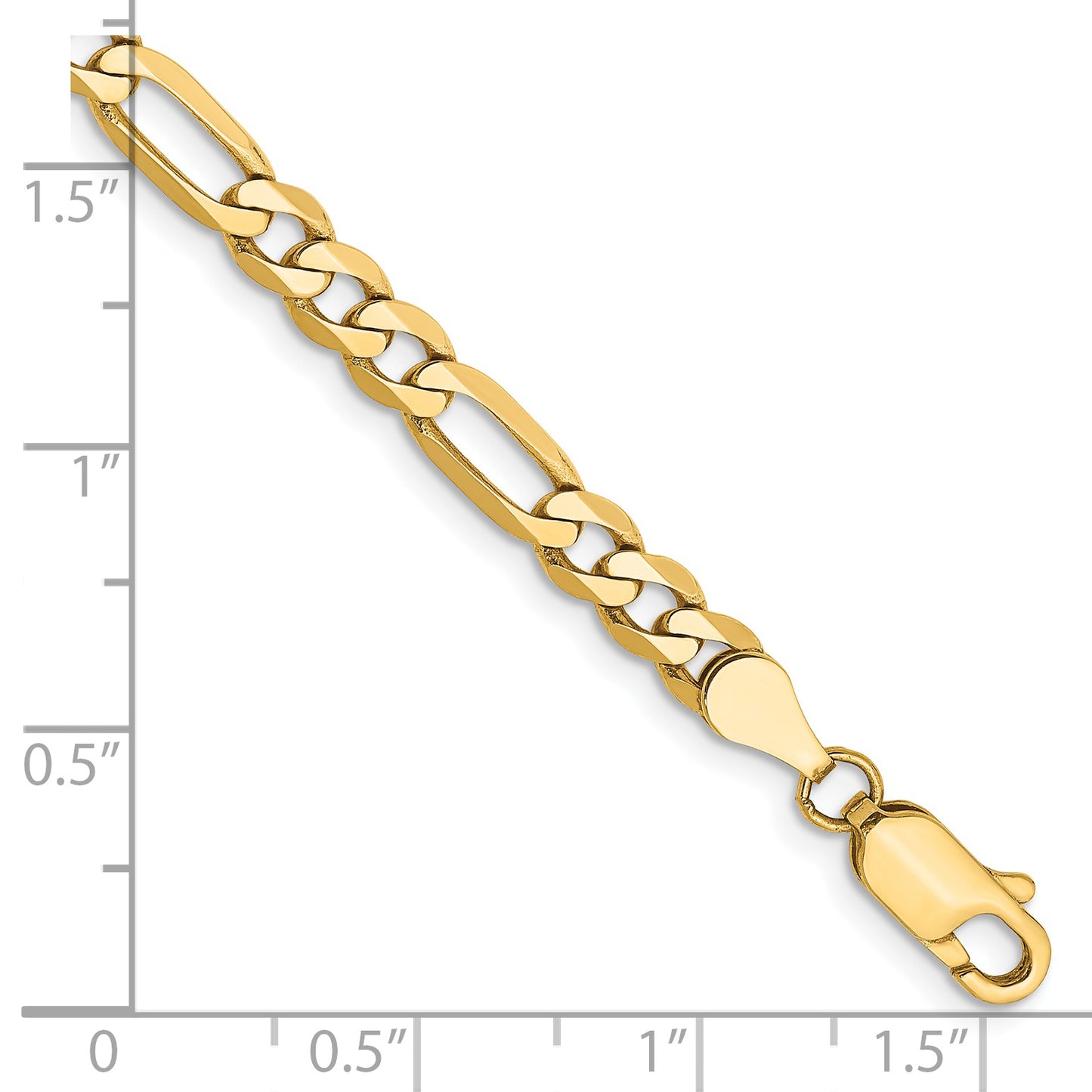 14k 4.75mm Flat Figaro Chain