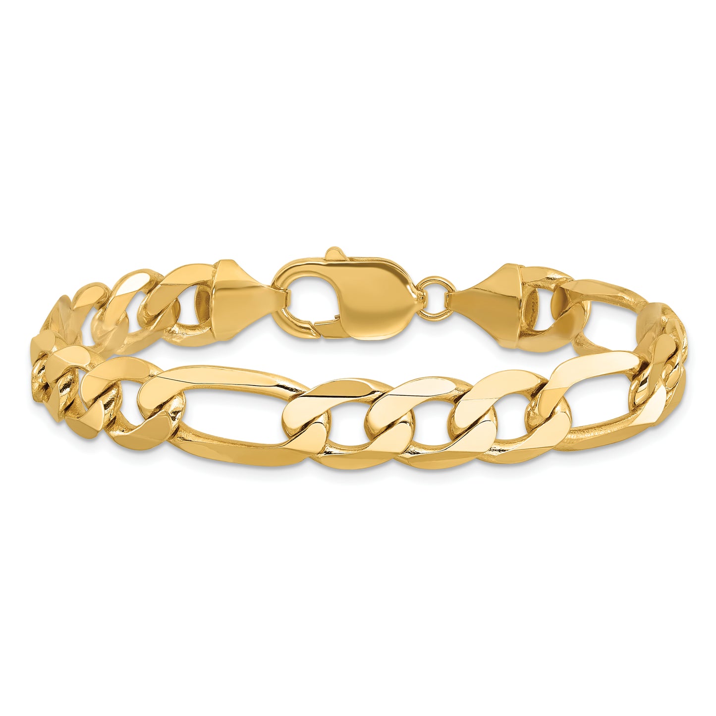 14k 10mm Flat Figaro Chain