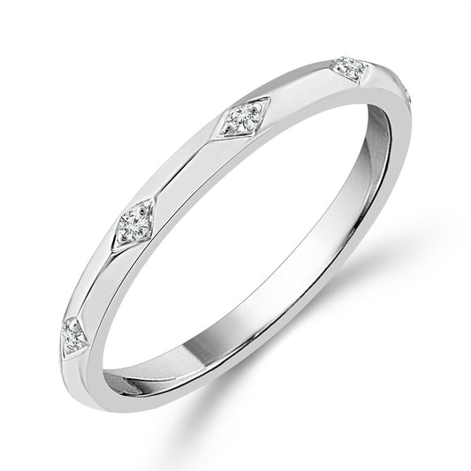 Diamond Band 0.05 ct tw 14k White Gold