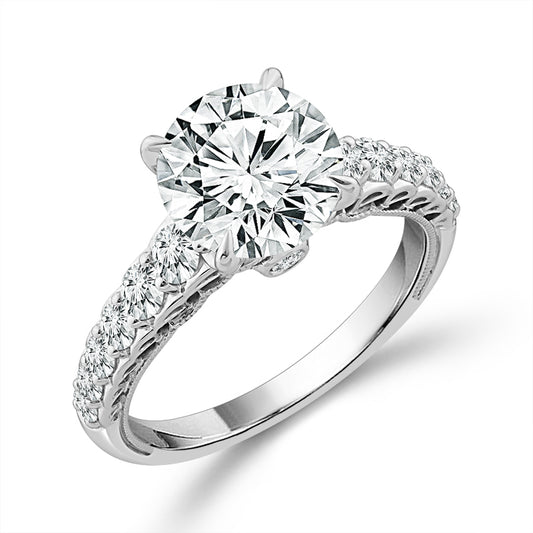 Diamond Engagement Ring 0.63 ct tw Center Round 14k White Gold