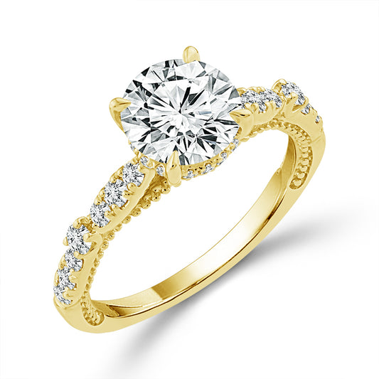 Diamond Engagement Ring 0.40 ct tw Center Round 14k Yellow Gold