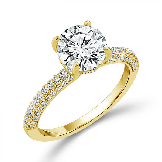 Diamond Engagement Ring 0.40 ct tw Center Round 14k Yellow Gold