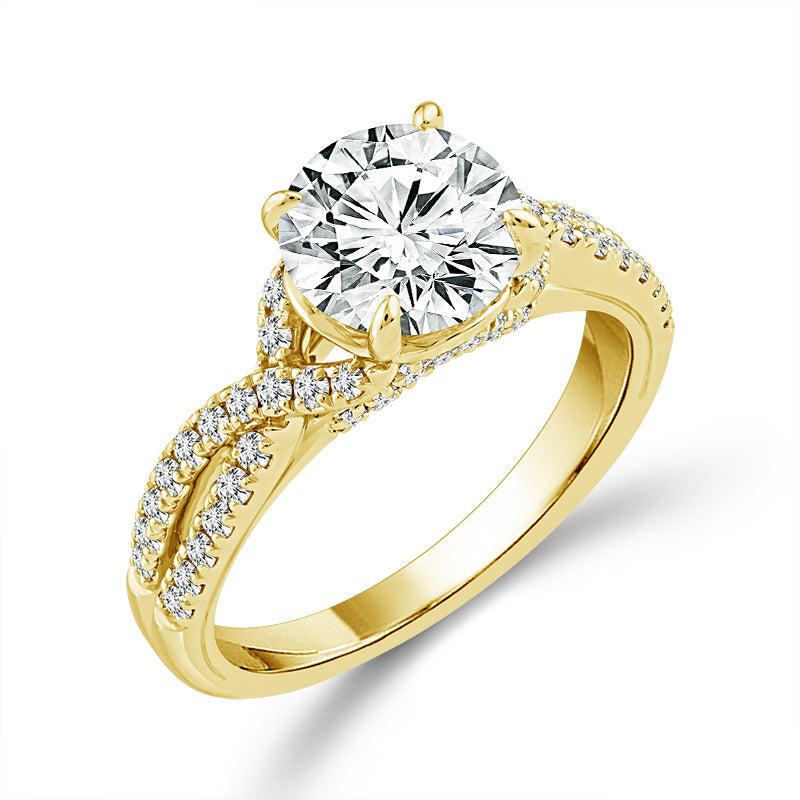 Diamond Engagement Ring 0.40 ct tw Center Round 14k Yellow Gold