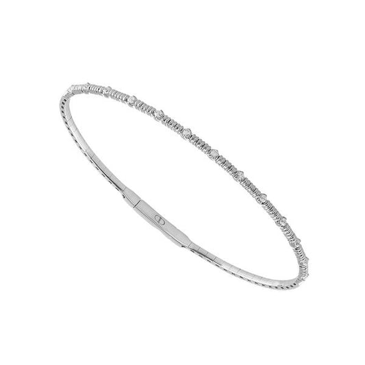 Diamond Bangle 0.2 ct tw 14k White Gold