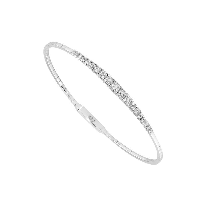 Diamond Bangle 0.9 ct tw 14k White Gold