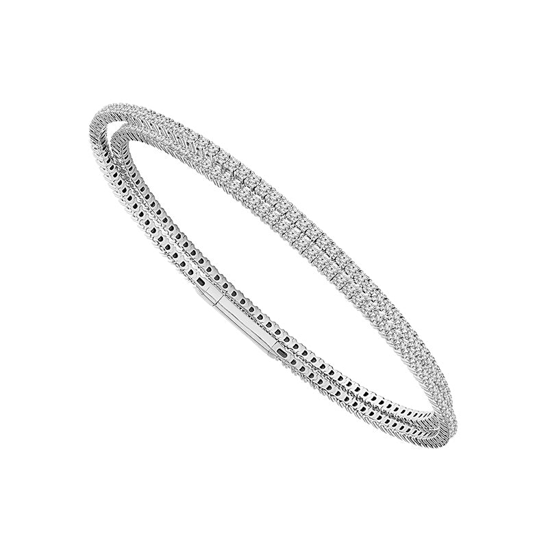 Diamond Bangle 2.75 ct tw 14k White Gold