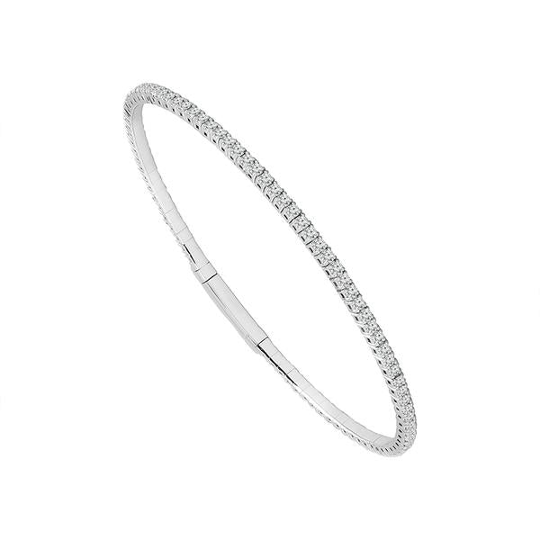 Diamond Bangle 1.4 ct tw 14k White Gold