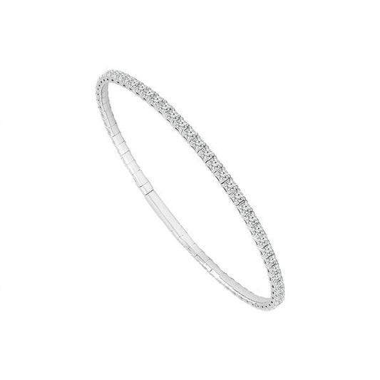 Diamond Bangle 3.5 ct tw 14k White Gold