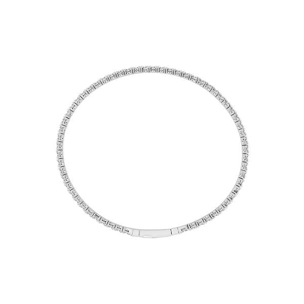 Diamond Bangle 3.5 ct tw 14k White Gold