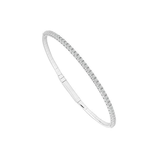 Diamond Bangle 1 ct tw 14k White Gold