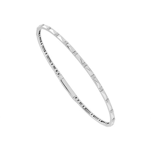 Diamond Bangle 0.16 ct tw 14k White Gold