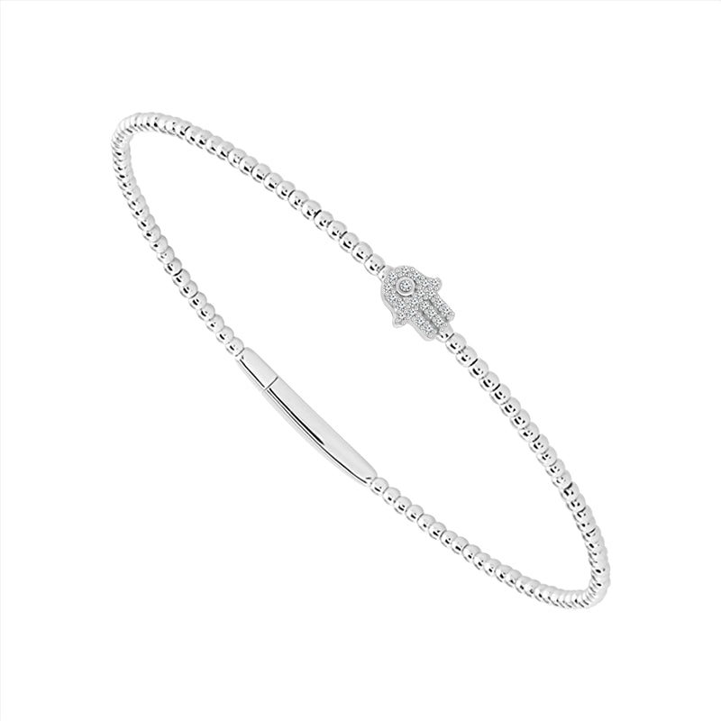 Diamond Bangle 0.07 ct tw 14k White Gold