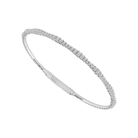 Diamond Bangle 0.75 ct tw 14k White Gold