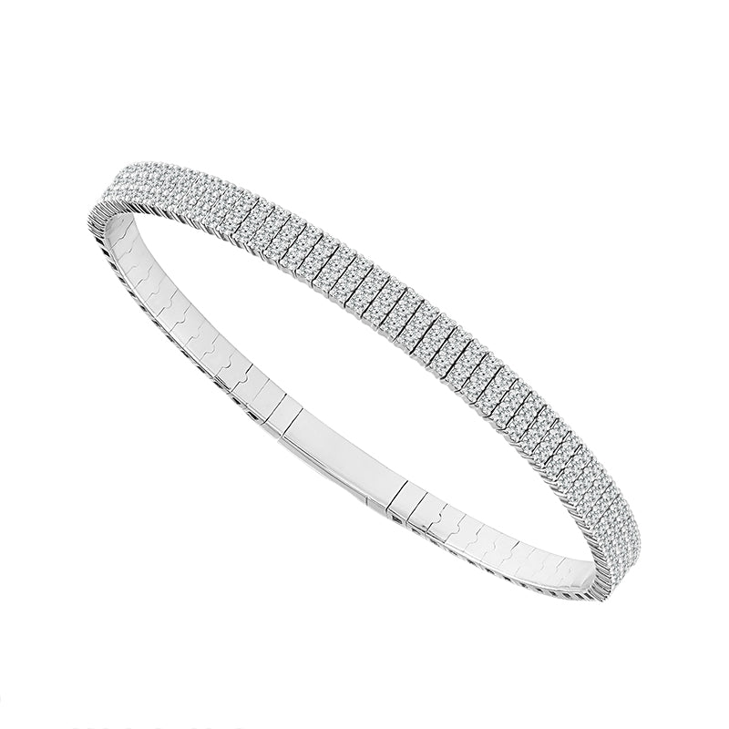 Diamond Bangle 1.5 ct tw 14k White Gold