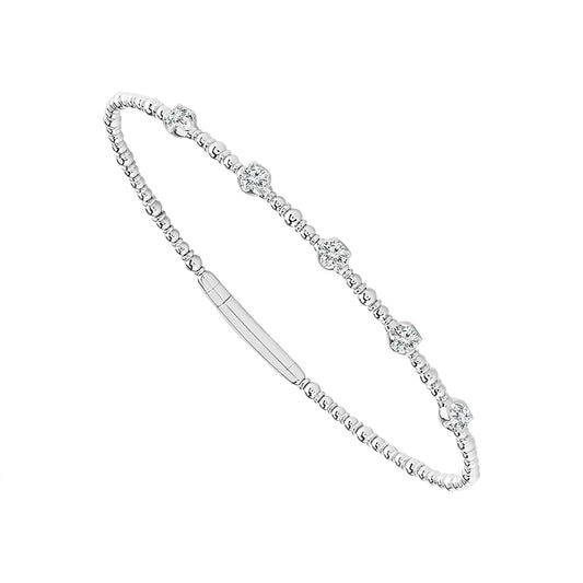 Diamond Bangle 0.33 ct tw 14k White Gold