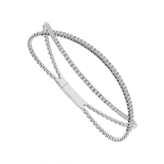 Diamond Bangle 1.00 ct tw 14k White Gold