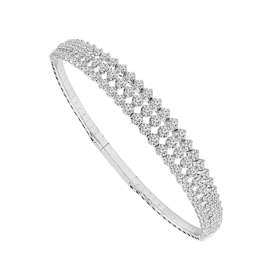 Diamond Bangle 2 ct tw 14k White Gold