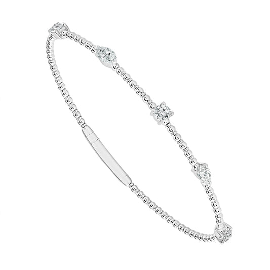 Diamond Bangle 1.50 ct tw 14k White Gold