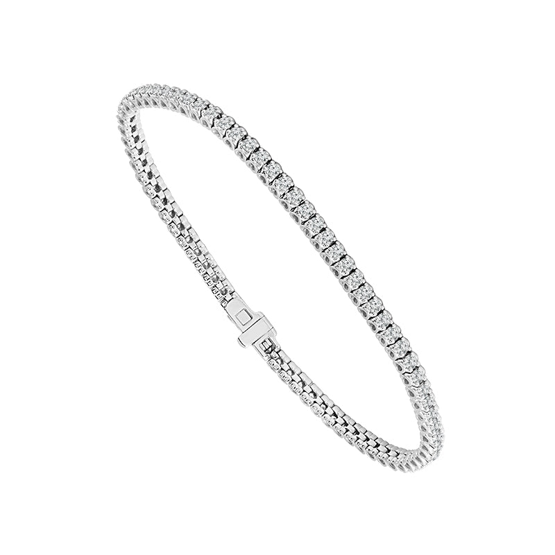 Diamond Bangle 1.50 ct tw 14k White Gold