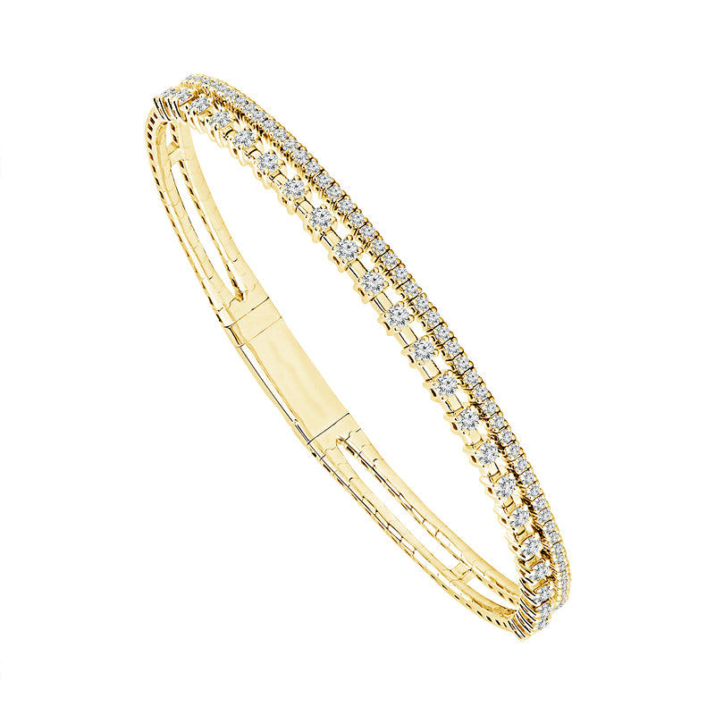 Diamond Bangle 1.17 ct tw 14k White Gold