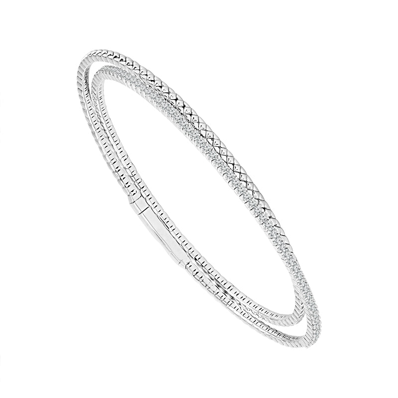 Diamond Bangle 0.75 ct tw 14k White Gold