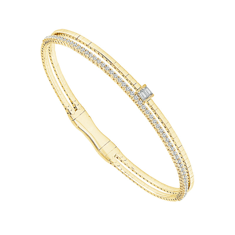 Diamond Bangle 0.50 ct tw 14k White Gold